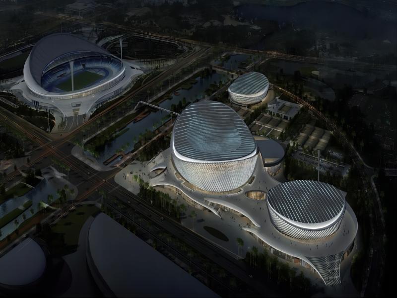 ?？谑形逶春游捏w中心二期體育館